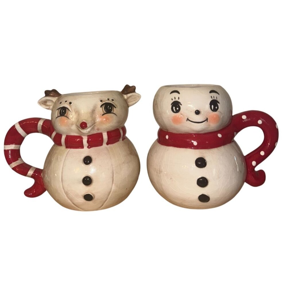 Transpac Johanna Parker Handcrafted Christmas Mug Set